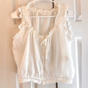 Doen see-through cotton top. Size S,US 2. New never worn.